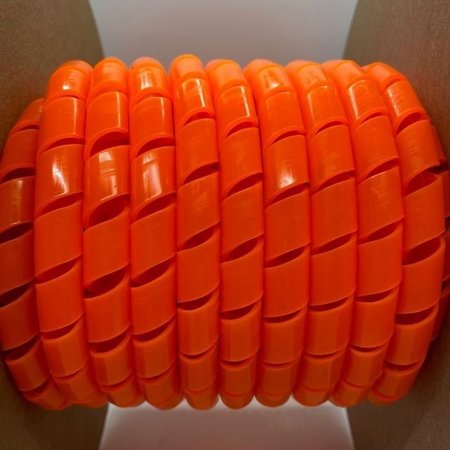 HELI-TUBE 1/8 In. OD X 25FT Orange Day-Glow Polyethylene Spiral Wrap HT 1/8 C OR DG-25